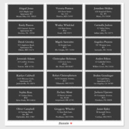 Pegatina Dirección de invitado de Navidades modernos simple