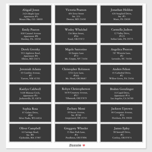 Pegatina Dirección de invitado de Navidades modernos simple (Hoja)