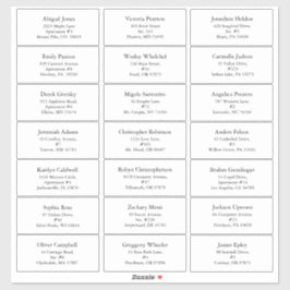 Pegatina Dirección de invitado de Navidades modernos y simp