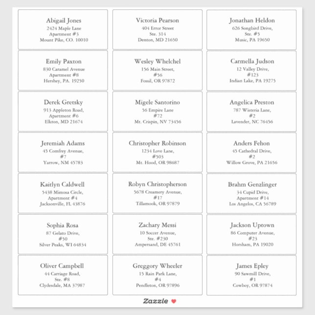 Pegatina Dirección de invitado de Navidades modernos y simp (Hoja)