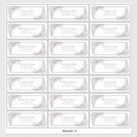 Dirección de invitado de Pluma Vintage Purple Flor