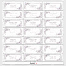 Dirección de invitado de Pluma Vintage Purple Flor