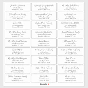 Pegatina Dirección de invitado del Boda de Personalizable d