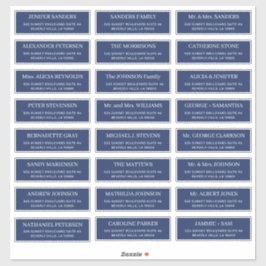 Pegatina Dirección de invitado del boda de tipografía moder