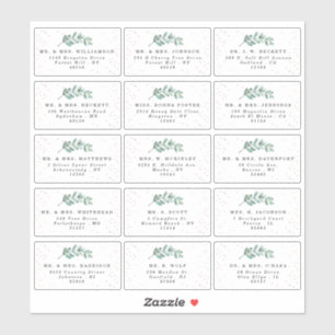 Pegatina Dirección de invitado del Boda del Relieve metaliz