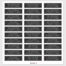 Pegatina dirección de invitado del boda individual minimali