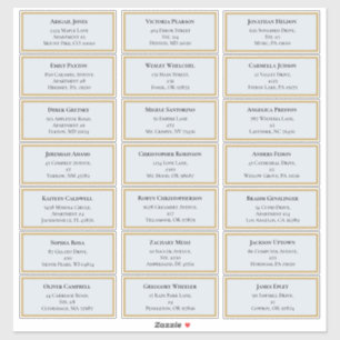 Pegatina Dirección de invitado del Boda Wildflower Fern Dus