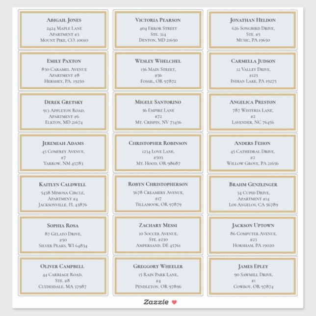 Pegatina Dirección de invitado del Boda Wildflower Fern Dus (Hoja)