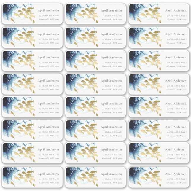 Pegatina Dirección de invitado del mar submarino de la Mari (Anverso)