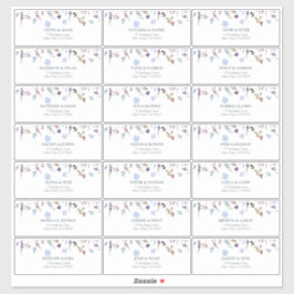 Pegatina Dirección de invitado para fiesta de shower nupcia