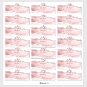 Pegatina Dirección de invitado transparente de Rubor Waterc