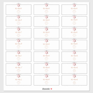 Pegatina Dirección de invitado transparente, estrella de or