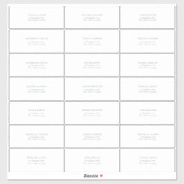 Pegatina Dirección de invitado verde oscuro transparente