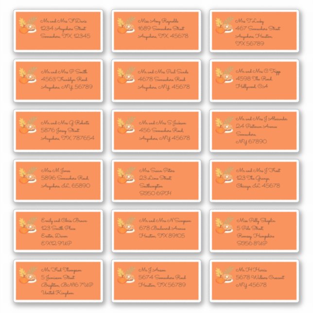 Pegatina Dirección de nombre de destinatario individual del (Anverso)