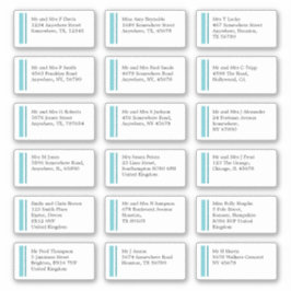 Pegatina Dirección de nombre individual de la línea azul pu