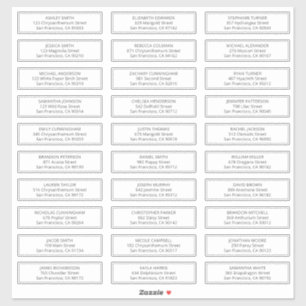 Pegatina Dirección de nombres de invitados Bodas modernos y