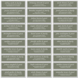 Pegatina Dirección de nombres de invitados de Boda de Moda