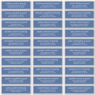 Pegatina Dirección de nombres de invitados de Boda de Moda