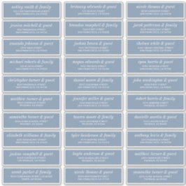 Pegatina Dirección de nombres de invitados de Boda de Moda