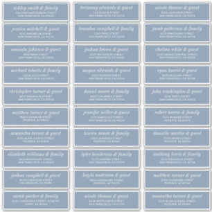 Pegatina Dirección de nombres de invitados de Boda de Moda 