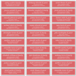 Pegatina Dirección de nombres de invitados de Boda de Moda