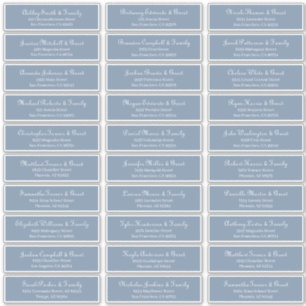 Pegatina Dirección de nombres de invitados de Boda de scrip