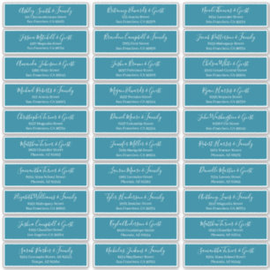 Pegatina Dirección de nombres de invitados de Boda de scrip