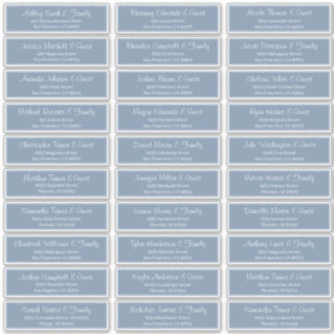 Pegatina Dirección de nombres de invitados de Boda de scrip