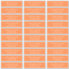 Pegatina Dirección de nombres de invitados de Boda de scrip