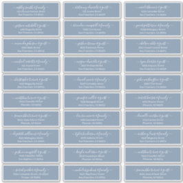 Pegatina Dirección de nombres de invitados de Boda de scrip