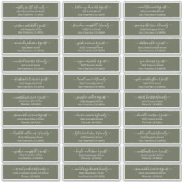 Pegatina Dirección de nombres de invitados de Boda de scrip