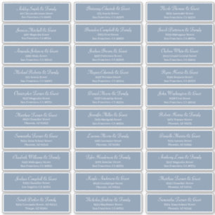 Pegatina Dirección de nombres de invitados de Boda de scrip