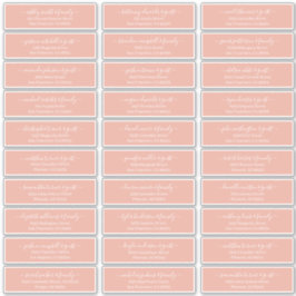 Pegatina Dirección de nombres de invitados de Boda de scrip