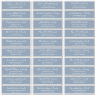 Pegatina Dirección de nombres de invitados de Boda de scrip