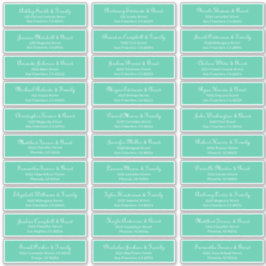 Pegatina Dirección de nombres de invitados de Boda de scrip