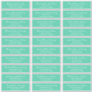 Pegatina Dirección de nombres de invitados de Boda de scrip