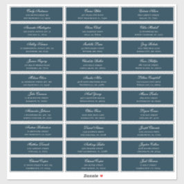 Pegatina Dirección de nombres de invitados de la marina. et