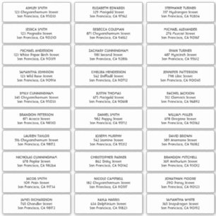 Pegatina Dirección de nombres de invitados del Boda de tipo