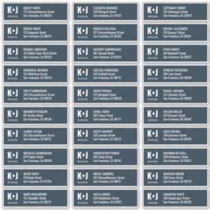 Pegatina Dirección de nombres de invitados modernos y Minim
