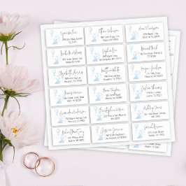 Pegatina Dirección De Retorno De Huéspedes Toile De Jouy Bl