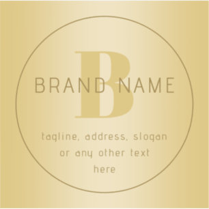 Pegatina Dirección de retorno de oro mínimo moderno con est