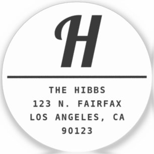 Pegatina Dirección de retorno transparente en blanco y negr