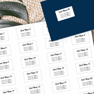 Pegatina Dirección de sobre invitado 28 Tipo elegante de gu