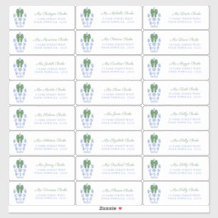 Pegatina Dirección de tarjetas de vacaciones de Moda Chinoi