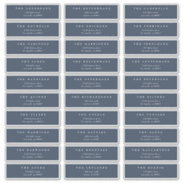 Pegatina Dirección del boda individual Blue White de la Mar