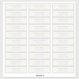 Pegatina Dirección personalizada editable de invitado de bo