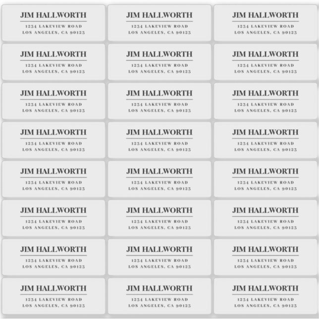 Pegatina Dirección retro-moderna de retorno en blanco y neg (Anverso)