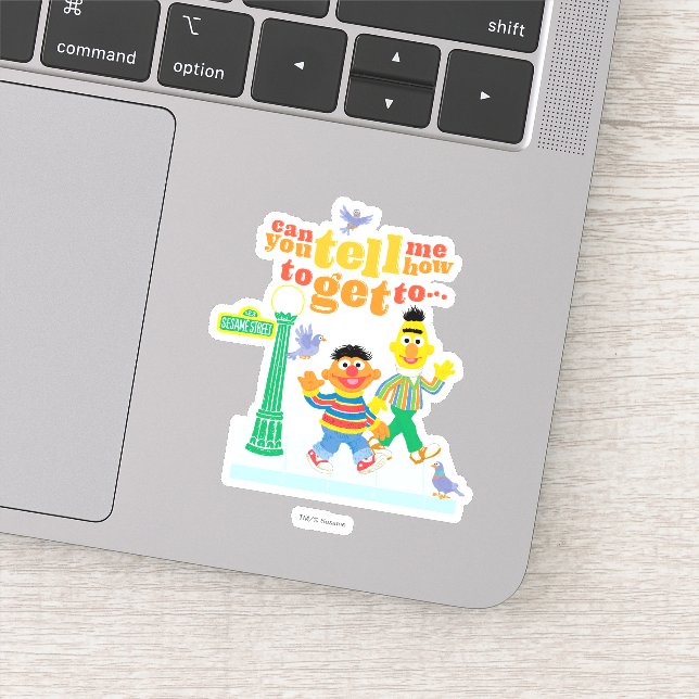 Pegatina Direcciones Bert y Ernie (Detalle)