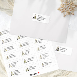 Pegatina Direcciones de destinatarios de 18 dorados del árb