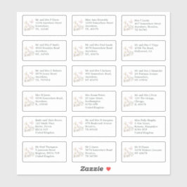 Pegatina Direcciones de nombres de invitados a la boda indi
